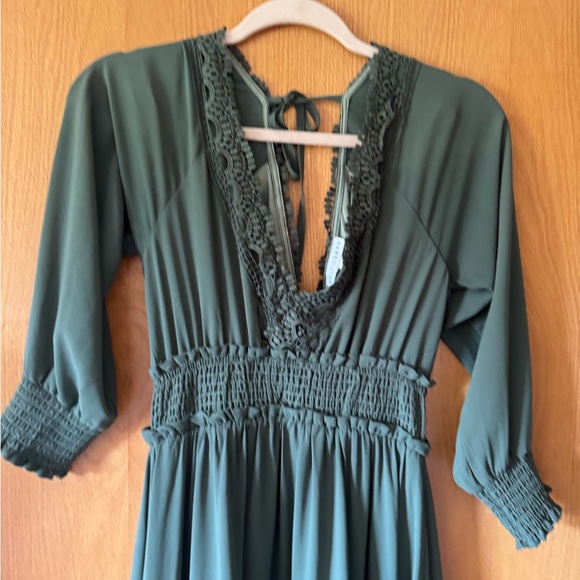 Baltic Born Teal Ruffle Maxi Dress - Picture 3 of 7